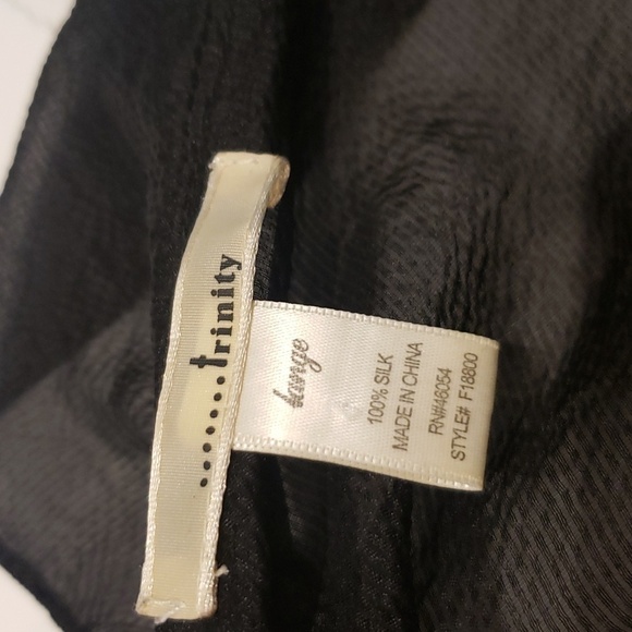 TRINITY Top Blouse 100% Silk Chiffon Sheer Boho Women's Top Shirt Size L… - Picture 3 of 9